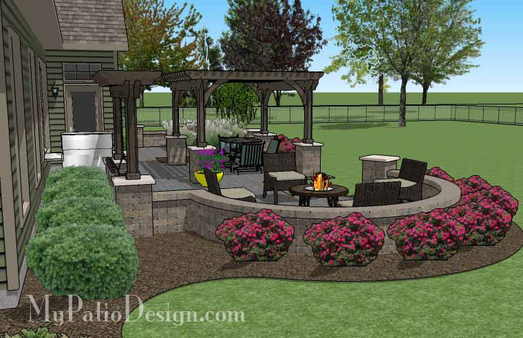 795 Relaxing Outdoor Living Design with Pergola and Hot Tub