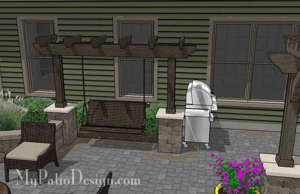 Relaxing Outdoor Living Design with Pergola and Hot Tub 7