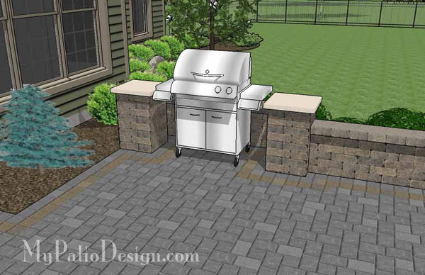 Relaxing Outdoor Living Design with Seat Walls and Swing 8