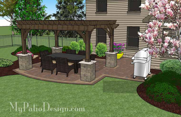 Simple Outdoor Living Design with Pergola 5