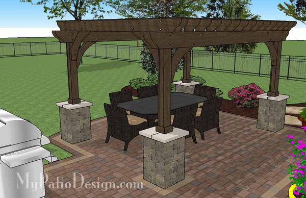 Simple Outdoor Living Design with Pergola 6