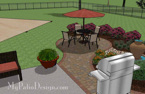 Small Curvy Patio Design Addition 5