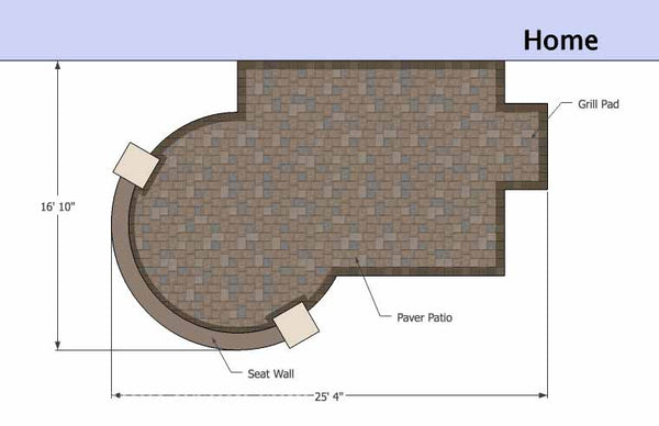 Small Patio Design on a Budget with Seat Wall 1