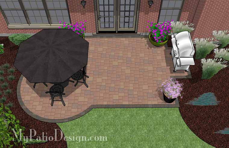 Small Paver Patio Design | Patio Layout and Material List