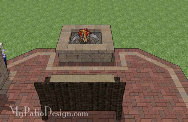 Traditional Brick Patio Design with Pergola and Fire Pit 6
